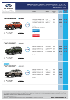subaru-cennik 2025 